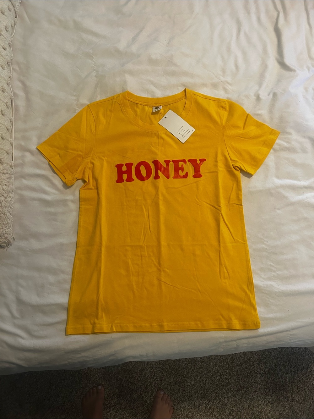Yellow "HONEY" Graphic Tee